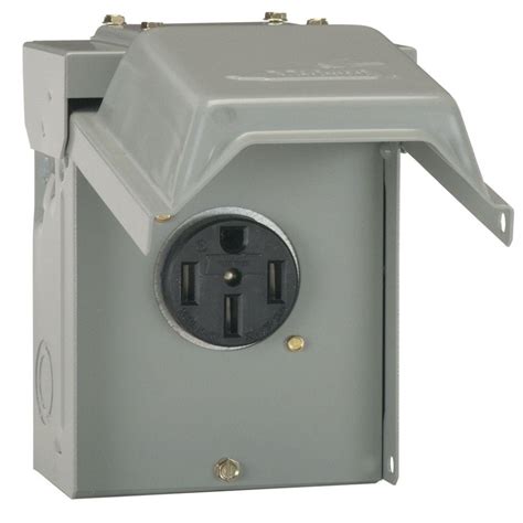 connecter from rv electric outlet to power box|50 amp rv receptacle box.